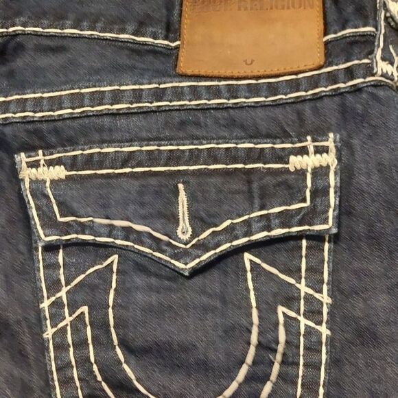 True Religion Dark Wash Super T Straight Fit Ricky Jeans sz40 - Picture 5 of 7